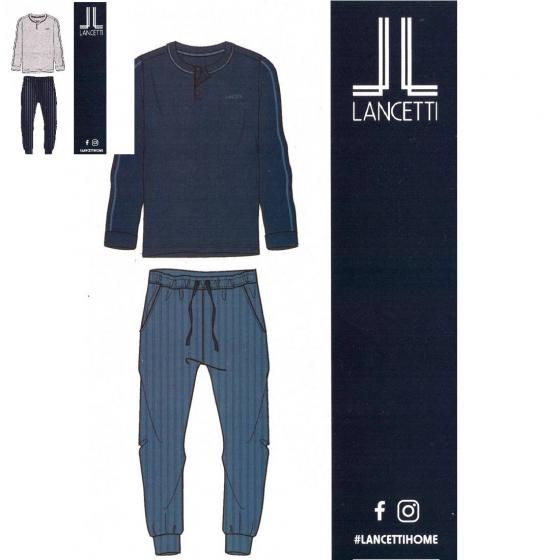 Pigiama Uomo Lungo Lancetti Puro Cotone LSM00189