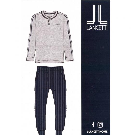 Pigiama Uomo Lungo Lancetti Puro Cotone LSM00189