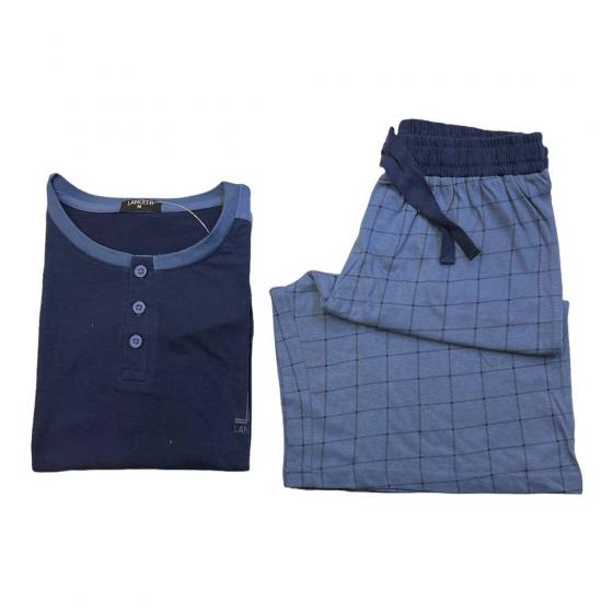 Pigiama Uomo Corto Lancetti Puro Cotone LSM00072