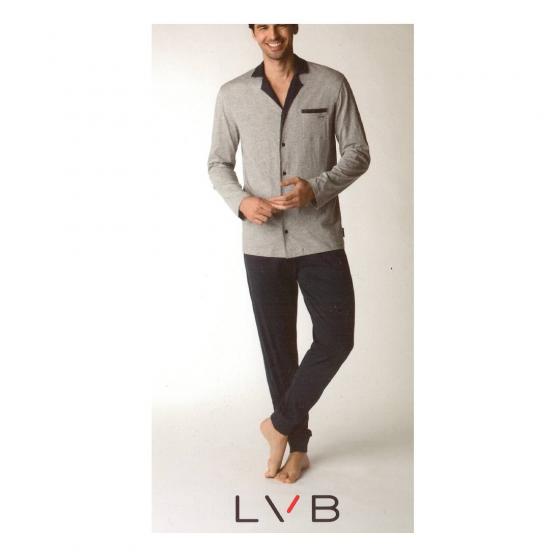 Pigiama Uomo Aperto In Cotone LVB L0C82 Lovable