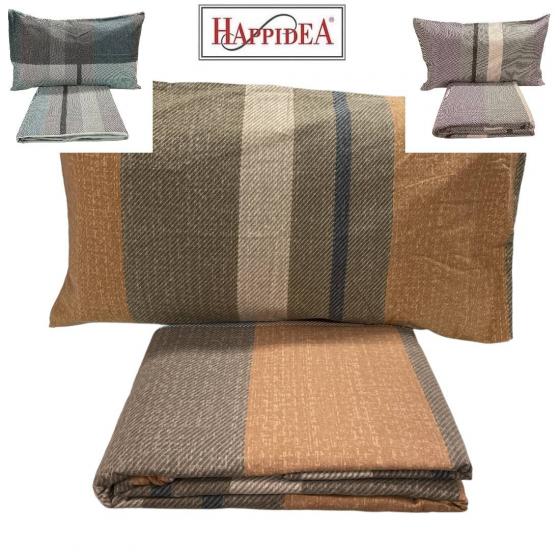 Parure Copripiumino Singola Flanella di Cotone Happidea Ciannamon