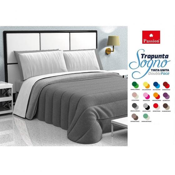 Trapunta Piazza e Mezza Tinta Passion Sogno Microfibra Double Face