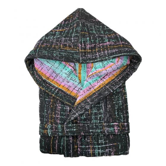 Accappatoio Spugna Con Cappuccio Carrara Fashion Nero