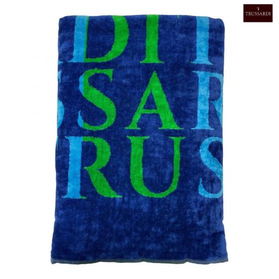 Telo Spiaggia Mare Trussardi Heatmap Blue cm 95x180