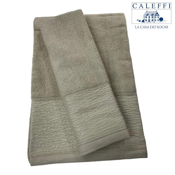 Asciugamano Con Ospite Caleffi Articolo Ostuni Set Tortora