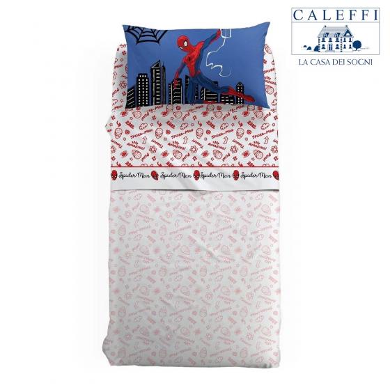 Lenzuola Spiderman Disney Caleffi Singola Spiderman Amazing Puro Cotone