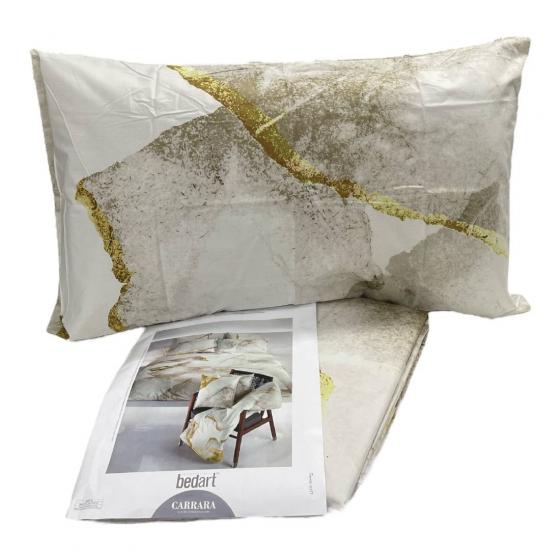Copripiumino Parure Carrara Matrimoniale Shibui Percalle Puro Cotone Bianco
