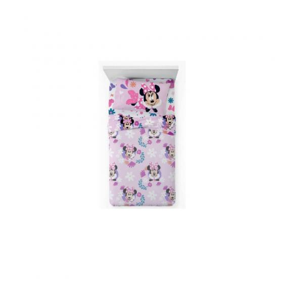 Lenzuola Disney Singola Puro Cotone Minnie Colore Rosa