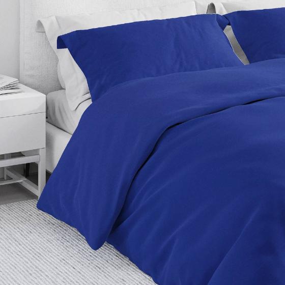 Copripiumino Puro Cotone Sofia Made In Italia Sacco 1 Federa Singolo Vari Colori