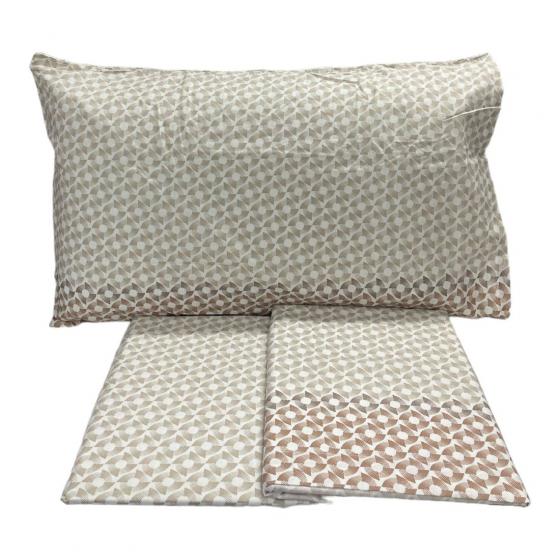 Lenzuola Caleffi Singola Pagoda Nocciola Puro Cotone