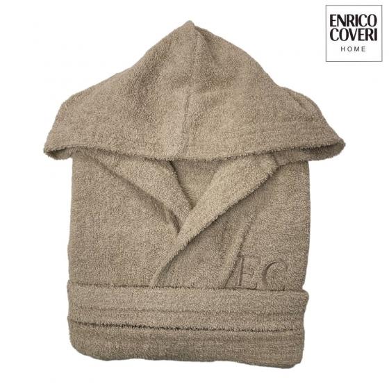 Accappatoio Enrico Coveri in Spugna di Cotone Idrofilo Taglia XL/XXL Tortora