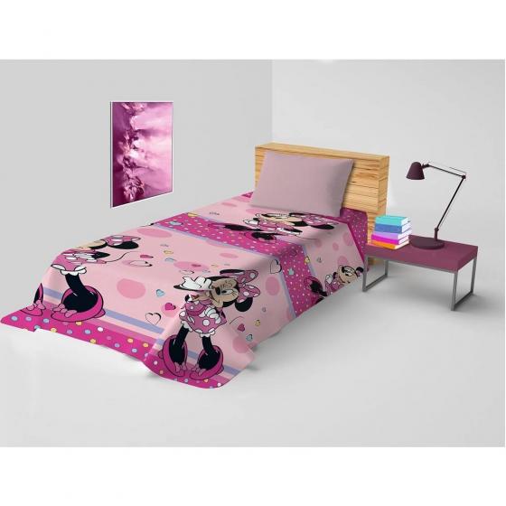 Copriletto Singolo Disney Minnie In Puro Cotone