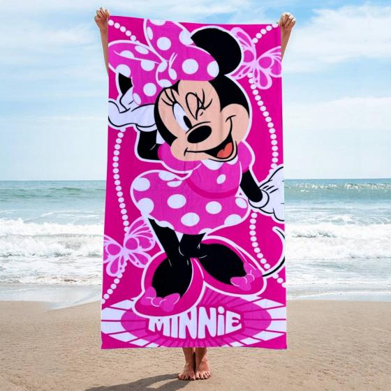Telo Mare Disney Minnie Cm 70x 140 In Microfibra