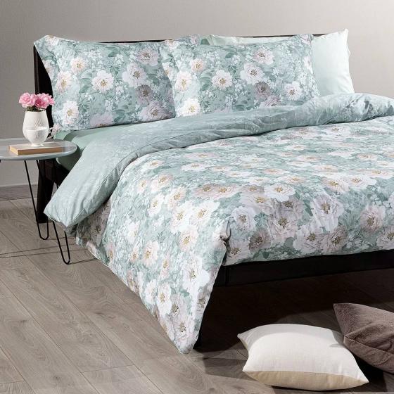 Copripiumino Matrimoniale Caleffi Kioto Flowers Sacco e 2 Federe