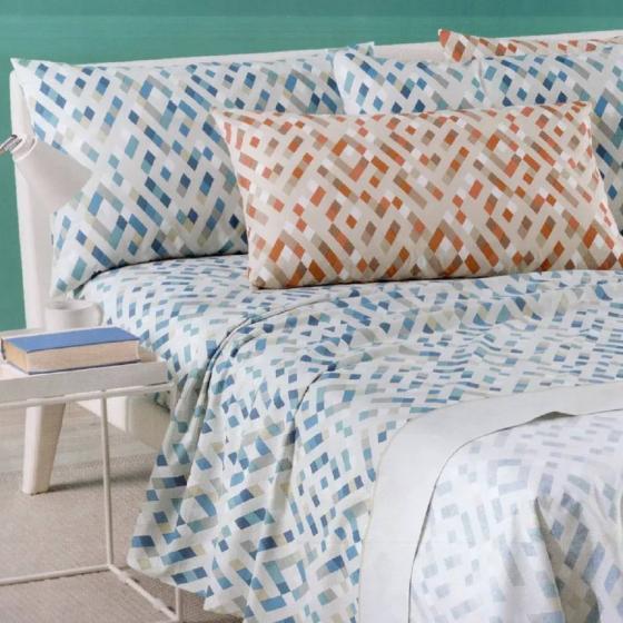 Lenzuola Caleffi Singola Textile Anice Puro Cotone Completo