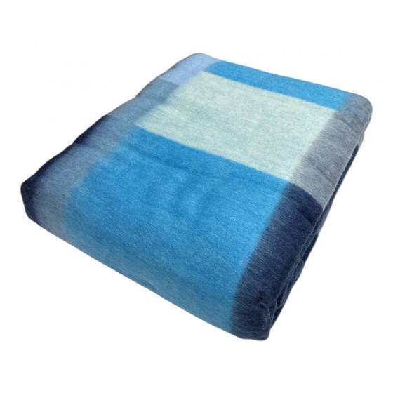 Coperta Singola Misto Lana New York Blu