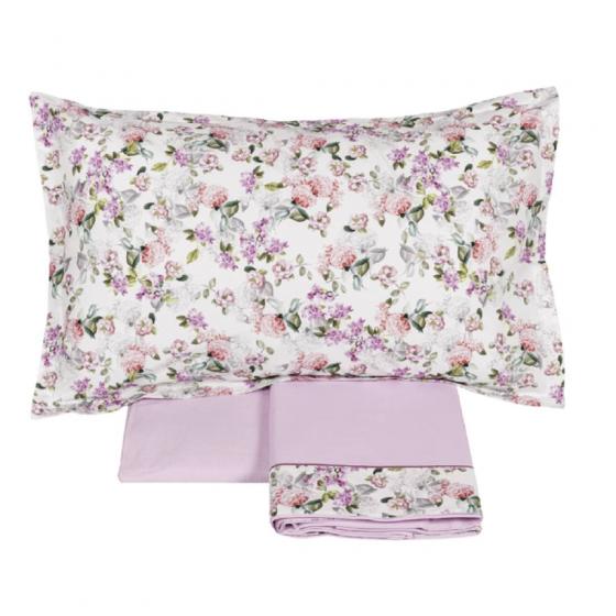 Lenzuola Fazzini Matrimoniale Corolle Rosa Made In Italia
