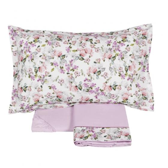 Lenzuola Fazzini Matrimoniale Corolle Rosa Made In Italia