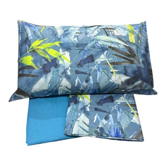 Lenzuola Happidea Lenzuola Matrimoniale Teich Blu Made In Italia