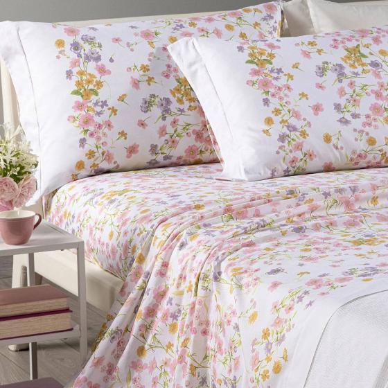 Lenzuola Piazza E Mezza Caleffi Completo Letto Provenza Rosa