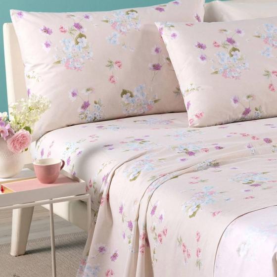 Lenzuola Caleffi Singola Damasco Beige Puro Cotone Completo