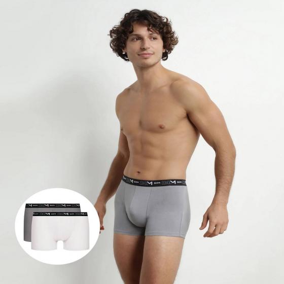 Boxer Uomo Dim 2 Pezzi Articolo 6596 Colore Bianco E Grigio