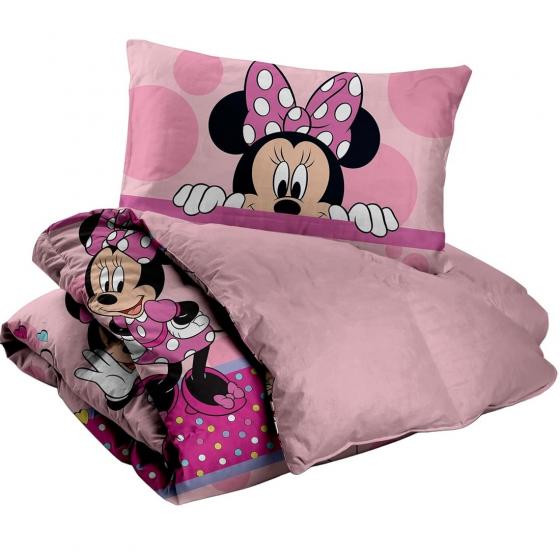 Parure Copripiumino Singola Disney Minnie Puro Cotone