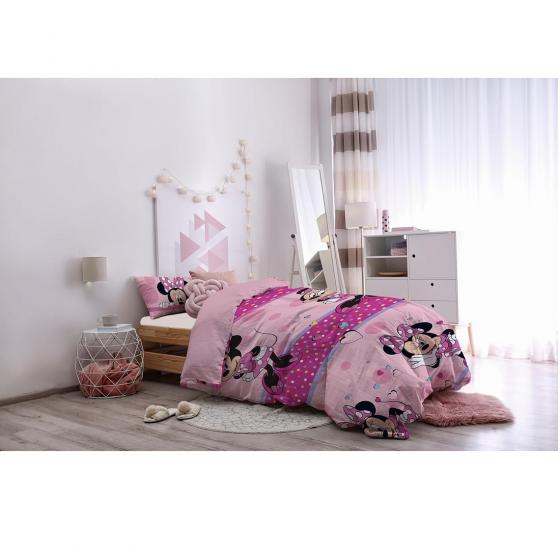 Parure Copripiumino Singola Disney Minnie Puro Cotone