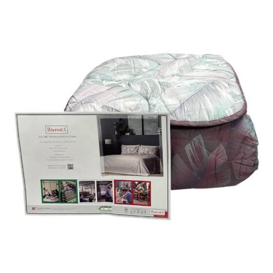 Trapunta Matrimoniale Happidea Piumone Happidea Brina Bordeaux