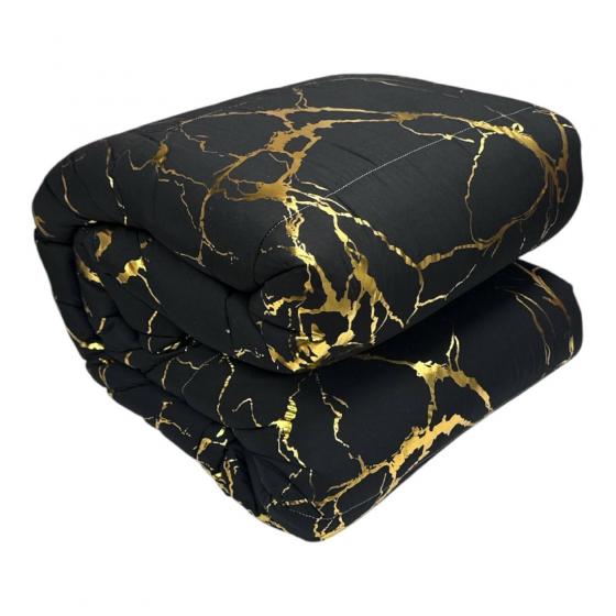 Trapunta Matrimoniale Sogno Disegno Prestige Nero Oro