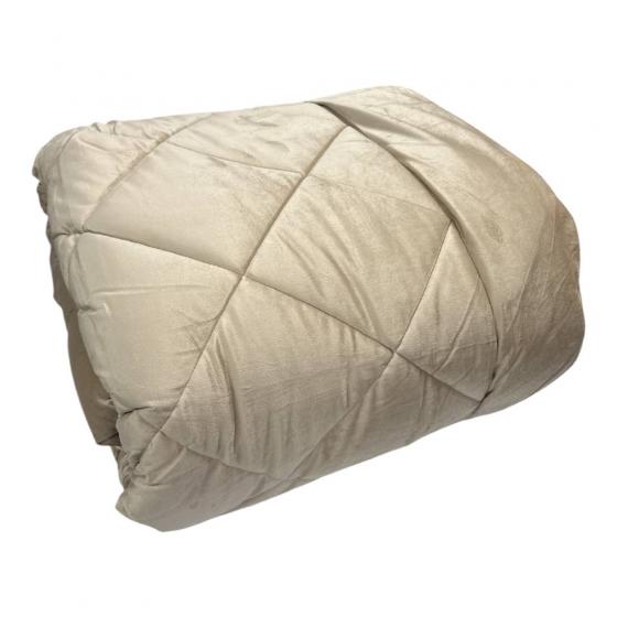 Trapunta Matrimoniale Invernale Preziosa Home Nuit Velluto Tortora