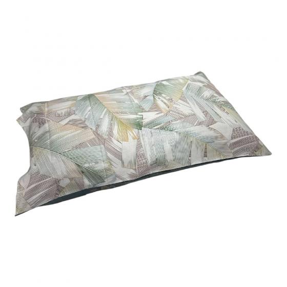Parure Copripiumino Singola Happidea Tessuto Puro Cotone Brina Verde Made in italia