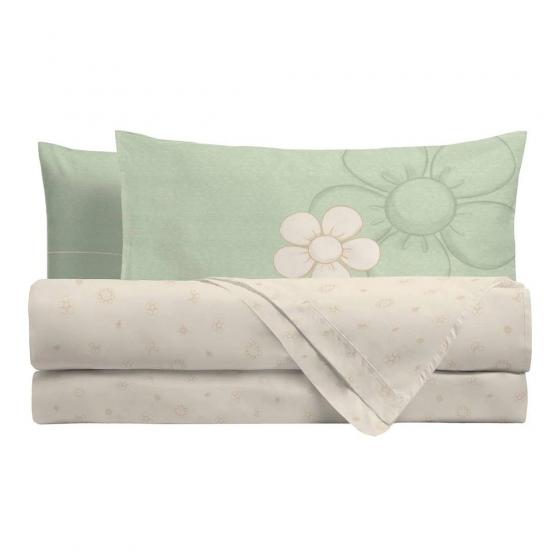 THUN Completo Lenzuola Iconic Green Matrimoniale