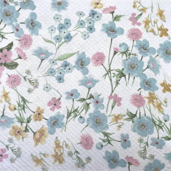 Copriletto Matrimoniale Caleffi Provenza Azzurro In Piquet Di Puro Cotone