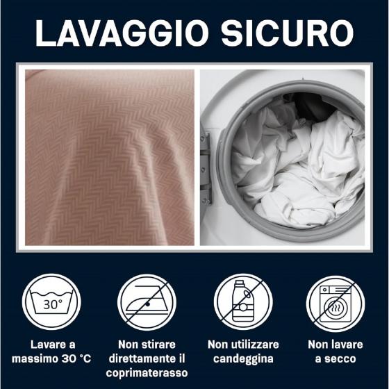 Copriletto Matrimoniale Laura Blasi Chevron, Coperta Frange, Copridivano Cipria