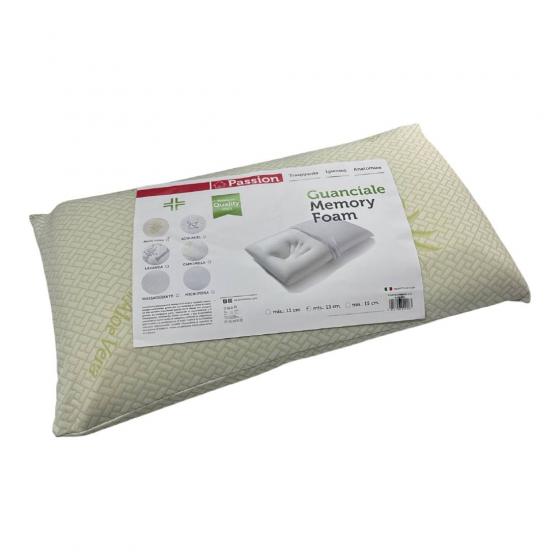 Guanciale Cuscino Memory Foam In Aloe Altezza Cm 13