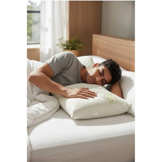 Guanciale Cuscino Memory Foam In Aloe Altezza Cm 13