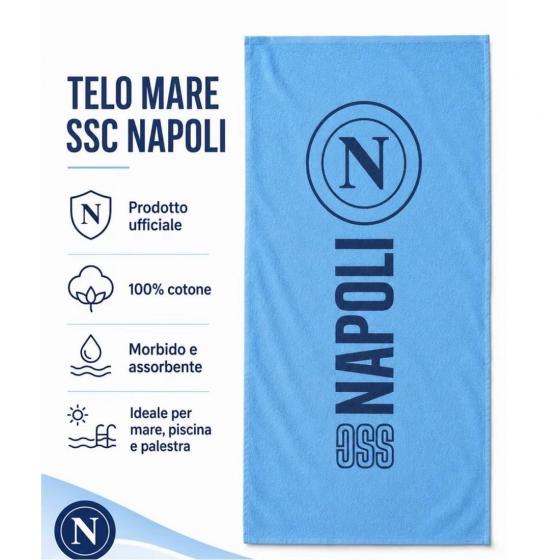 Telo Mare SSC Napoli In Spugna Prodotto Ufficiale Cm 80x 160 Var C