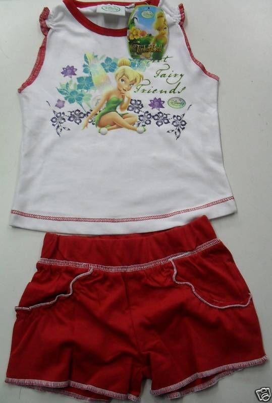 PIGIAMA COMPLETINO DISNEY TRILLY ROSSO 6 ANNI CORTO