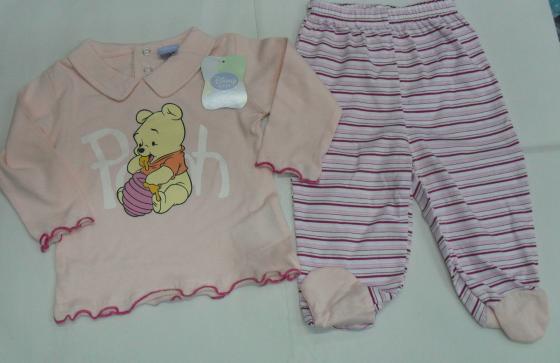 PIGIAMA DISNEY WINNIE THE POOH ROSA CON PIEDINI TAGLIA 24 MESI