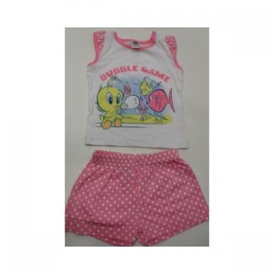 Completino Looney Tunes Titty Rosa Giro Maniche 